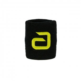andro Schweißband alpha schwarz/neon-gelb 