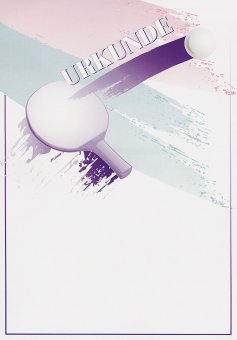 Urkunde Schläger violett 