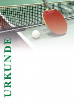 Urkunde Schläger/Ball 