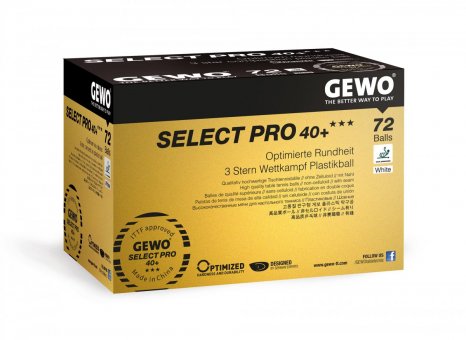 Gewo Ball*** Select Pro 40+ weiß - 72er 