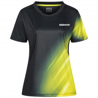 Donic Shirt Ladies Flame schwarz/gelb 