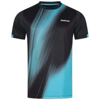 Donic T-Shirt Cream schwarz/hellblau 