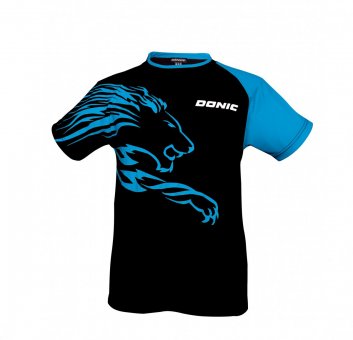 Donic T-Shirt Lion schwarz/cyan 
