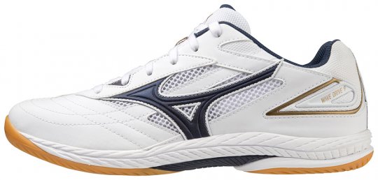 Mizuno Schuh Wave Drive 9 weiß/blau/gold 10/44,5